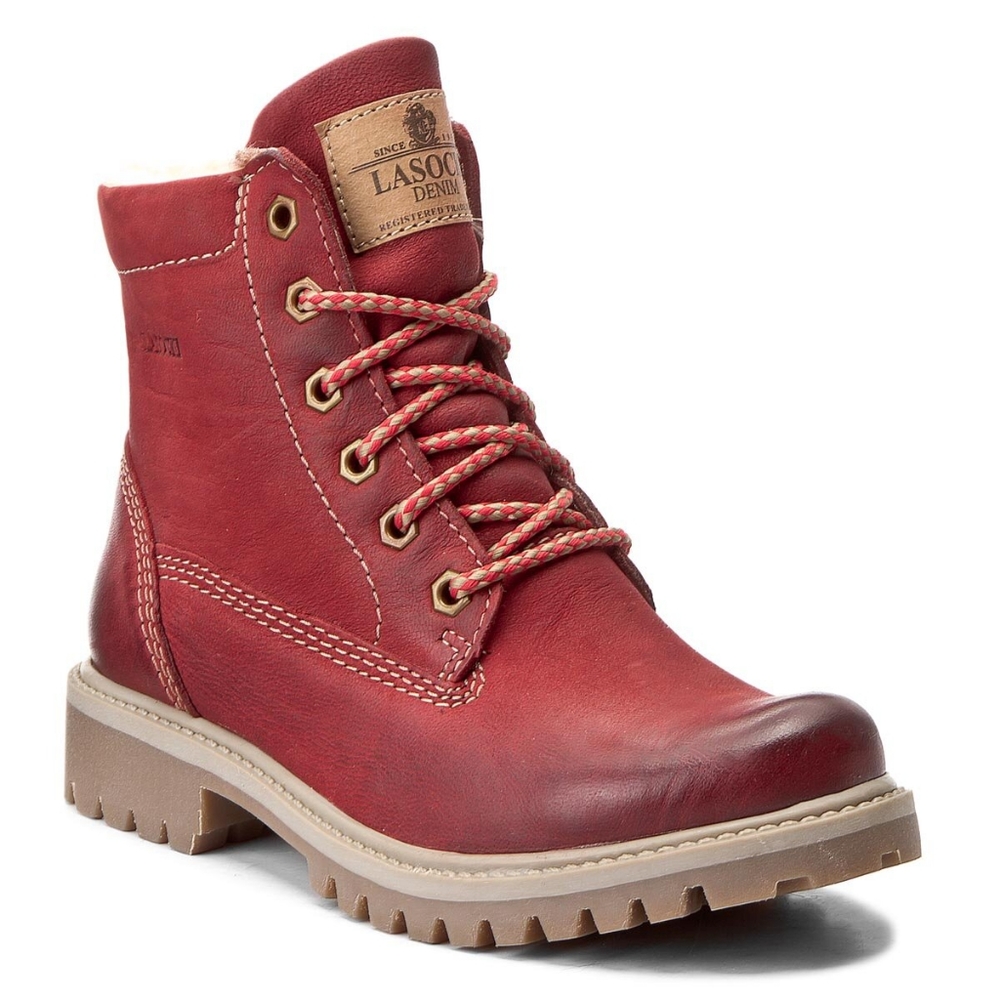 Lasocki  Women Hiking Boots. Wine Color. Size 37(5.5)